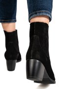BOTINE NEGRE PIELE NATURALA INTOARSA WH224H34