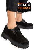MOCASINI NEGRI PIELE NATURALA INTOARSA WS401R53