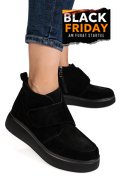 GHETE NEGRE PIELE NATURALA INTOARSA TS772622