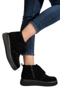 GHETE NEGRE PIELE NATURALA INTOARSA TS772622