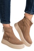GHETE KHAKI PIELE NATURALA INTOARSA TS777007