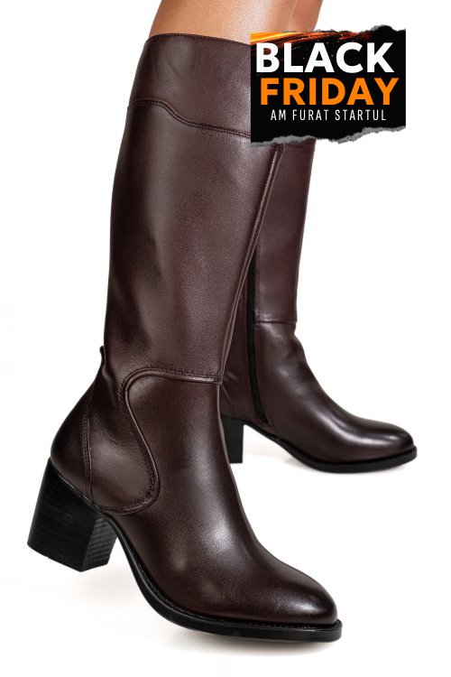 Cizme bordo piele naturala bb47-6205