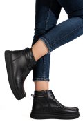 GHETE NEGRE PIELE NATURALA TS772616