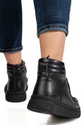GHETE NEGRE PIELE NATURALA TS772616