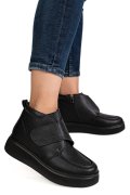 GHETE NEGRE PIELE NATURALA TS772622