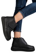 GHETE NEGRE PIELE NATURALA TS772622