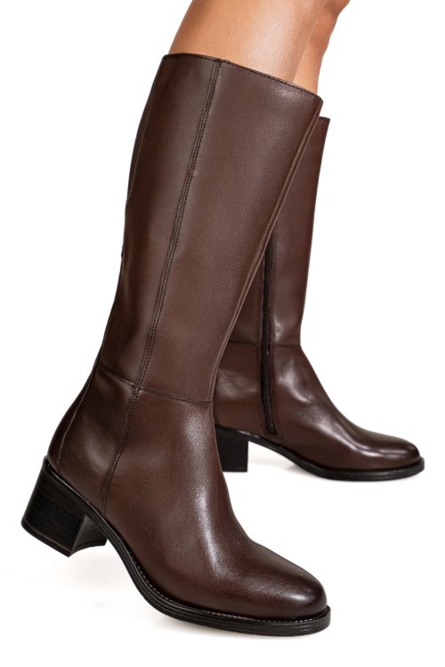 Cizme maro piele naturala bb26-6205