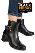 BOTINE NEGRE PIELE NATURALA WH70H14