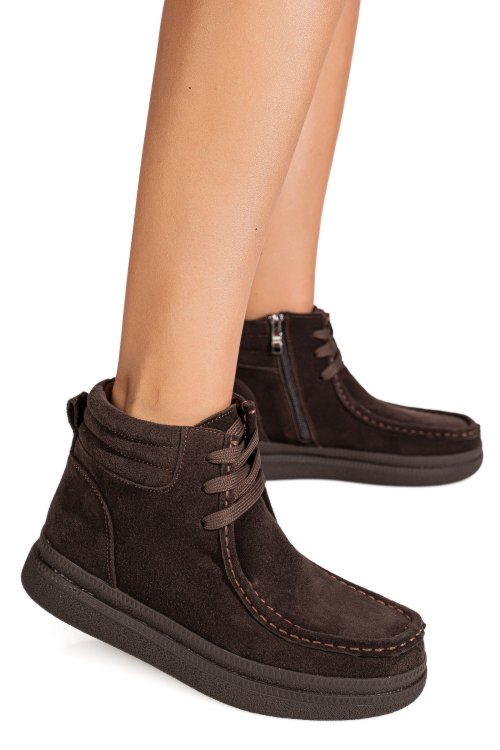 Ghete coffee piele naturala intoarsa ts772616