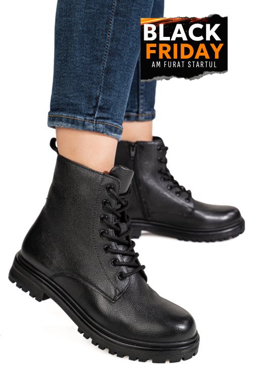 Ghete femei piele naturala negre 2s77yy0090202
