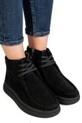 GHETE NEGRE PIELE NATURALA INTOARSA TS772616