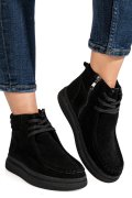 GHETE NEGRE PIELE NATURALA INTOARSA TS772616