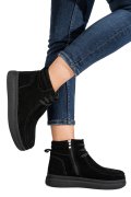 GHETE NEGRE PIELE NATURALA INTOARSA TS772616