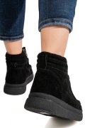 GHETE NEGRE PIELE NATURALA INTOARSA TS772616