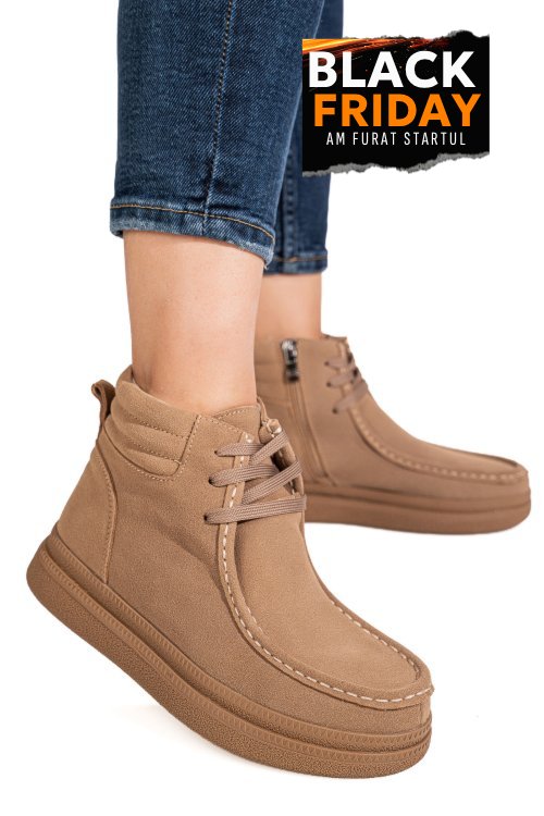 Ghete khaki piele naturala intoarsa ts772616