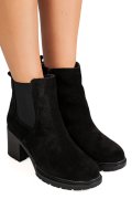 BOTINE NEGRE PIELE NATURALA INTOARSA IS77356