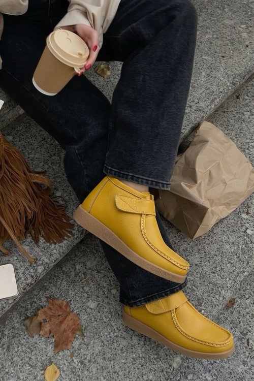 Ghete yellow piele naturala 9sp601-1