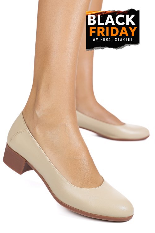 Pantofi bej piele naturala 1s7771