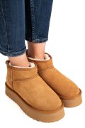CIZME CAMEL PIELE NATURALA INTOARSA DS77S4252