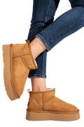 CIZME CAMEL PIELE NATURALA INTOARSA DS77S4252