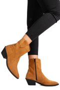 CIZME CAMEL PIELE NATURALA INTOARSA 4S7787