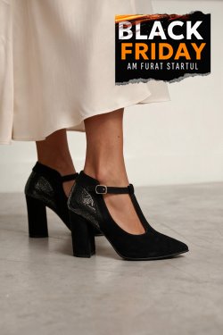 PANTOFI NEGRI PIELE NATURALA INTOARSA 5S77909