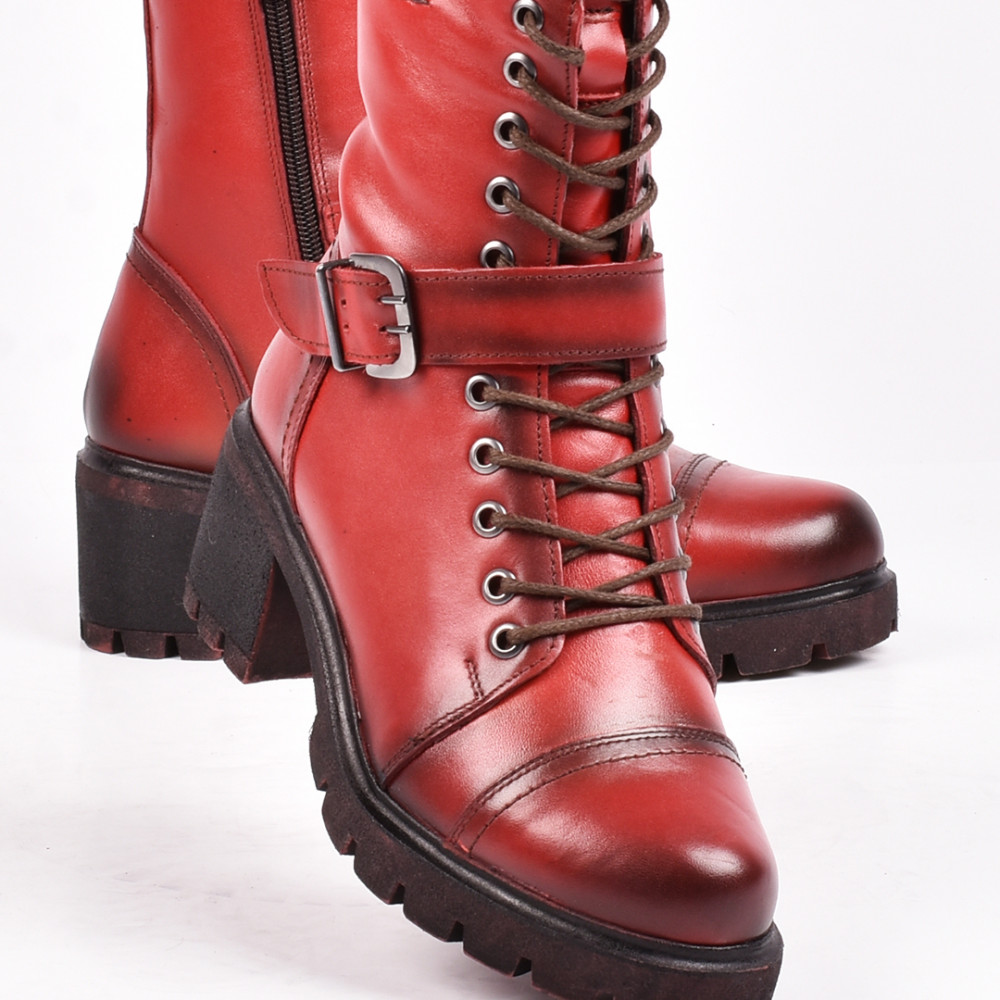 GHETE ROSII PIELE NATURALA 1S7744626
