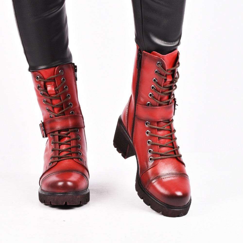 GHETE ROSII PIELE NATURALA 1S7744626