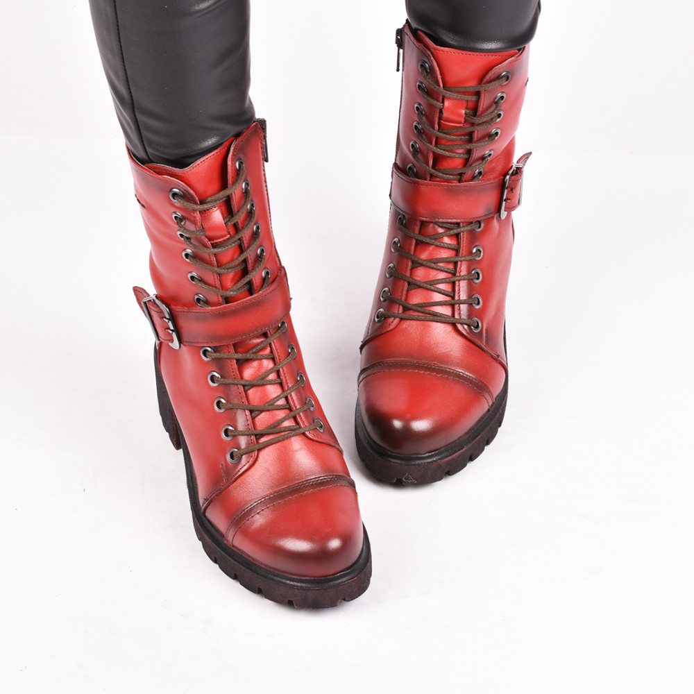 GHETE ROSII PIELE NATURALA 1S7744626