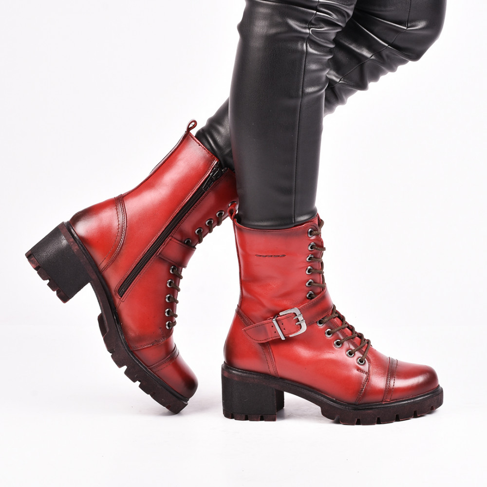 GHETE ROSII PIELE NATURALA 1S7744626