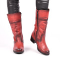 CIZME ROSII PIELE NATURALA 1S7738994