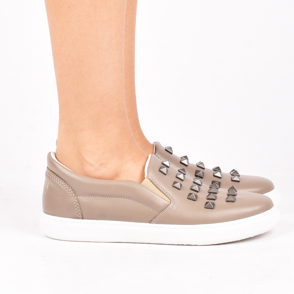 ESPADRILE KHAKI PIELE NATURALA 3S7703437