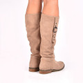 CIZME BEJ PIELE NATURALA INTOARSA 5S779137