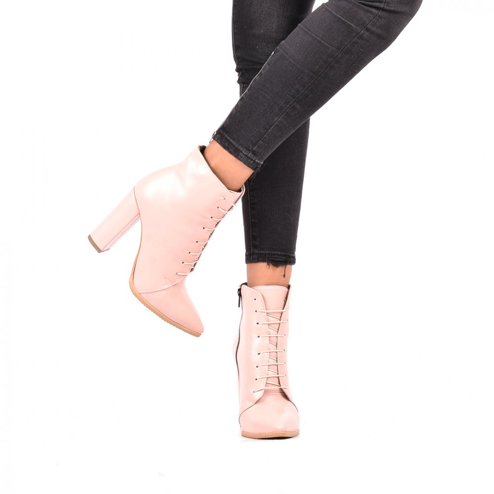 BOTINE NUDE PIELE NATURALA FATIMA