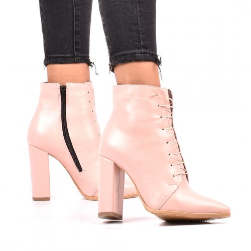 Botine nude piele naturala fatima