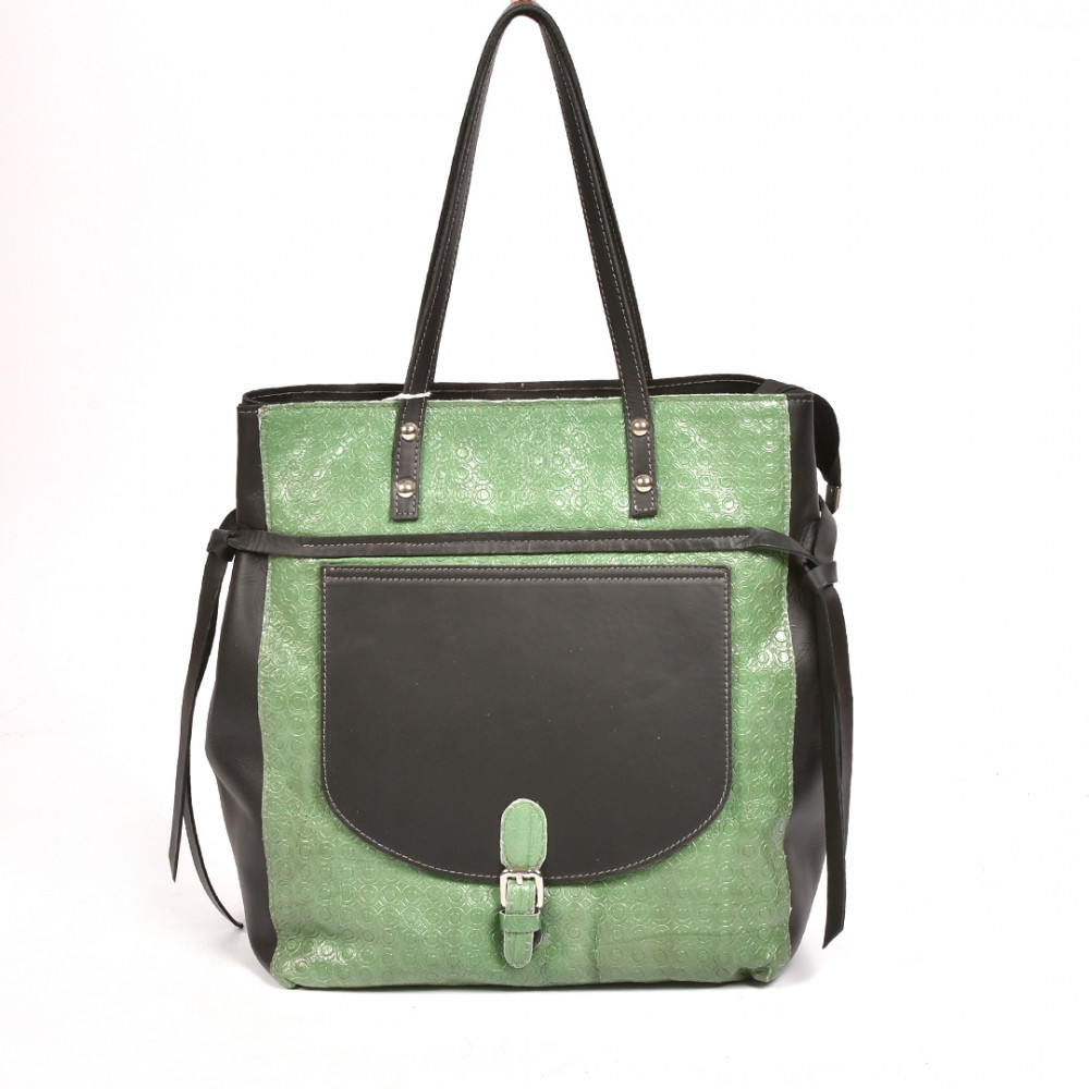 GEANTA VERDE PIELE NATURALA GS7750