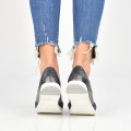 PANTOFI GRI PERLAT PIELE NATURALA REESE