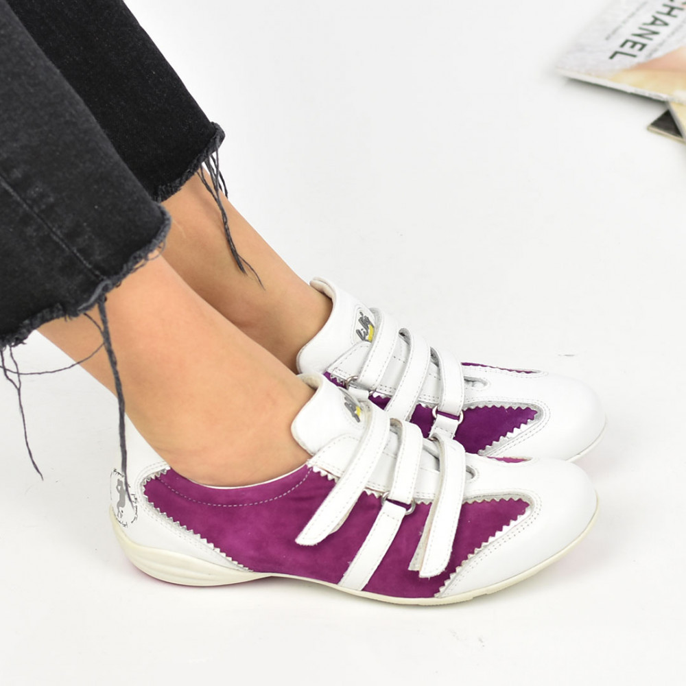PANTOFI SPORT MOV PIELE NATURALA INTOARSA AS772
