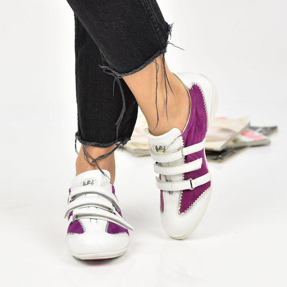 PANTOFI SPORT MOV PIELE NATURALA INTOARSA AS772