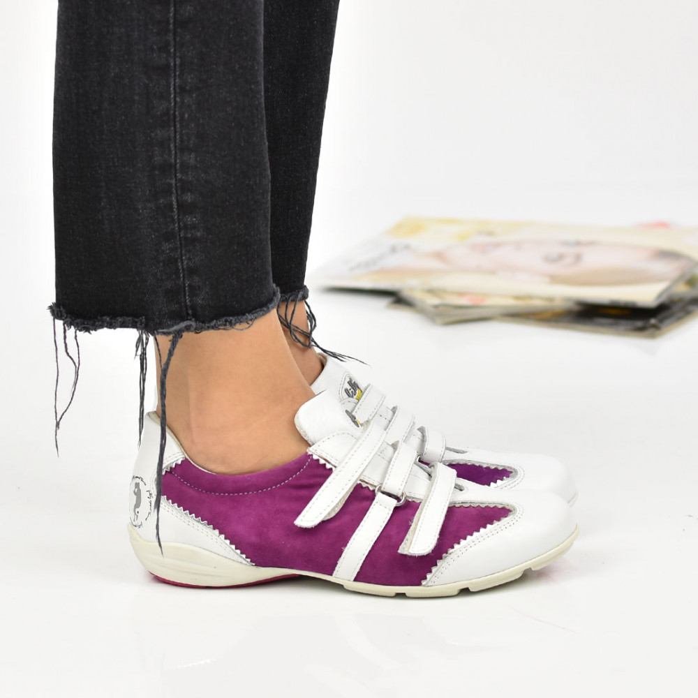 PANTOFI SPORT MOV PIELE NATURALA INTOARSA AS772