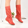 CIZME ROSII PIELE NATURALA LORYS