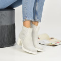 BOTINE GRI PIELE NATURALA INTOARSA 1S77002