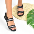 SANDALE PEWTER PIELE NATURALA KS77INGA