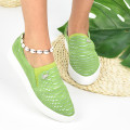 ESPADRILE VERZI PIELE NATURALA D1645