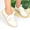 PANTOFI BEJ PIELE NATURALA CADENZZA