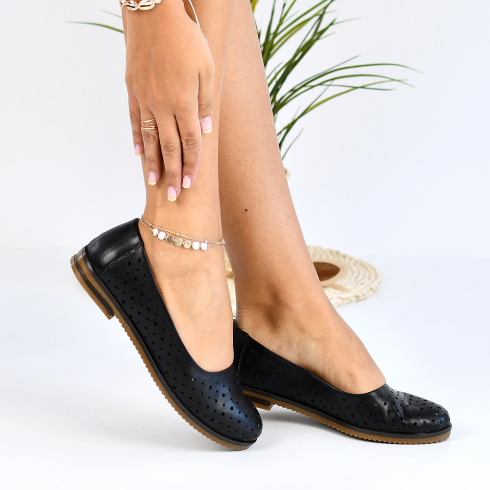 BALERINI NEGRI PIELE NATURALA 1S77070