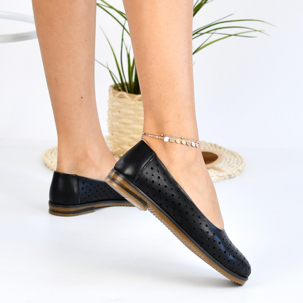 BALERINI NEGRI PIELE NATURALA 1S77070