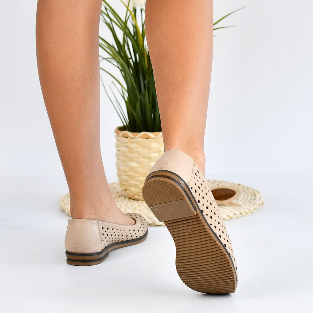 BALERINI BEJ PIELE NATURALA 1S77070