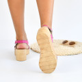 SANDALE FUCHSIA SNAKE PIELE NATURALA LEEA