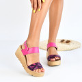 SANDALE FUCHSIA SNAKE PIELE NATURALA LEEA